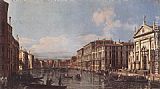 A Regatta on The Grand Canal Paintings - View of the Grand Canal at San Stae by Bernardo Bellotto